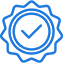 blue checkmark badge icon